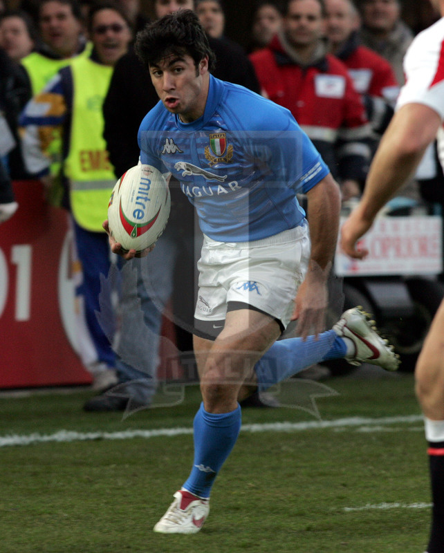 Rbs Sei Nazioni 2006, Roma, stadio Flaminio 11/02/2006, Italia v Inghilterra, Pablo Canavosio. Foto Daniele Resini/Fotosportit