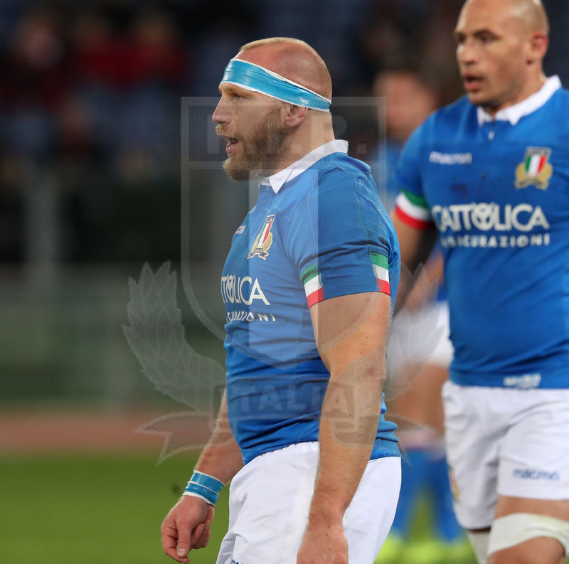 Guinness Sei Nazioni 2019, Round 2, Roma, Stadio Olimpico 09/02/2019, Italia v Galles, Leonardo Ghiraldini. Foto Daniele Resini/Fotosportit