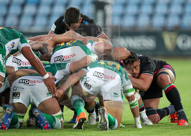 Guinness PRO14 Rainbow Cup 2020-2021, Parma, Stadio Lanfranchi, 7//05/2020, Zebre vs Benetton. Potu Junior Leavasa e Renato Giammarioli in mischia chiusa. Foto: Roberto Bregani/Fotosportit