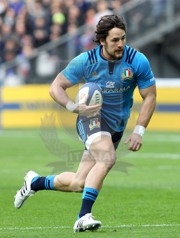 Rbs Sei Nazioni 2016, round 1, Parigi, Stade de France 06/02/2016, Francia v Italia, Michele Campagnaro. Foto Daniele Resini/Fotosportit