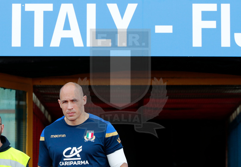 Credit Agricole Cariparma Test Match 2017, Catania, Stadio Massimino, 11-11-2017, Italia v Fiji. Sergio Parisse entra in campo. Foto: Roberto Bregani / Fotosportit
