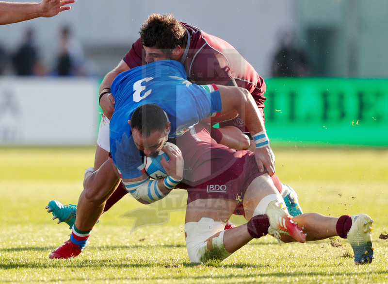 Cattolica Test Match 2018, Firenze, stadio Artemio Franchi 10/11/2018, Italia v Gorgia, Una carica di Simone Ferrari. Foto Roberto Bregani.