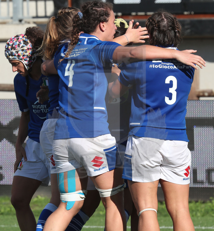 Rugby World Cup 2021 Women, Qualifier, Parma, stadio Lanfranchi 19/09/2021, Italia Donne v Irlanda Donne, festa per la meta di Beatrice Rigoni. Foto Daniele Resini/Fotosportit