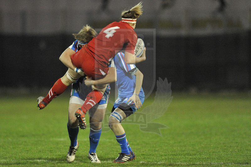 Rbs Sei Nazioni Donne 2015, Padova, stadio Plebiscito, 21-03-2015, Italia Donne v Galles Donne, Flavia Severin placca in avanzamento.