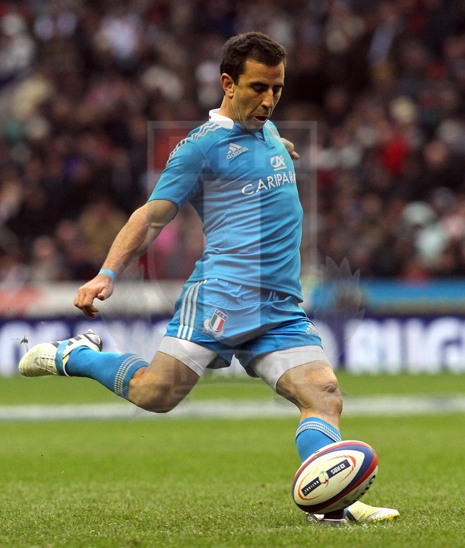 Sei Nazioni 2013, Twickenham 10/03/2013, Inghilterra v Italia, Luciano Orquera al piazzato