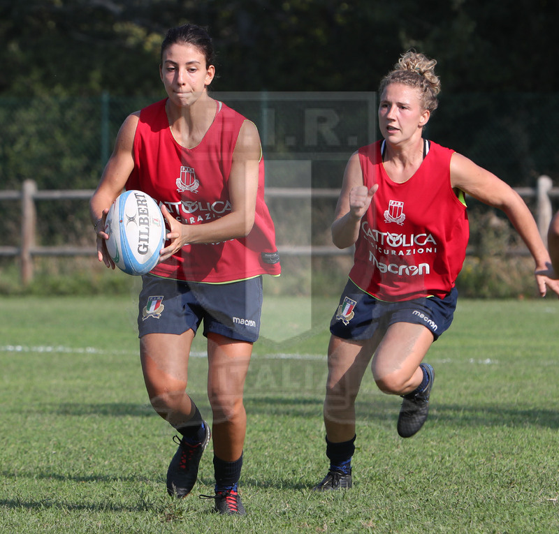 Raduno Nazionale Italiana Donne, Parma, Cittadella del Rugby 13/09/2020, Vittoria Ostuni Minuzzi con Veronica Madia. Foto Daniele Resini/Fotosportit