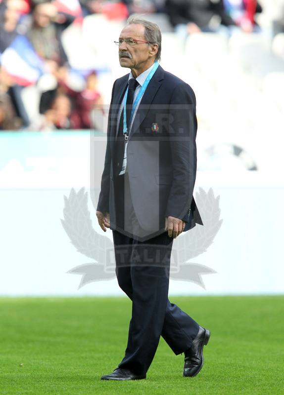 Rbs Sei Nazioni 2016, round 1, Parigi, Stade de France 06/02/2016, Francia v Italia, warm-up, Jacques Brunel. Foto Daniele Resini/Fotosportit