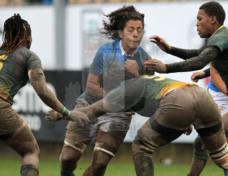 Cattolica Test Match Donne, Prato, stadio Chersoni 25/11/2018, Italia Donne v Sudafrica Donne, percusssione di Giada Franco. Foto Daniele Resini/Fotosportit
