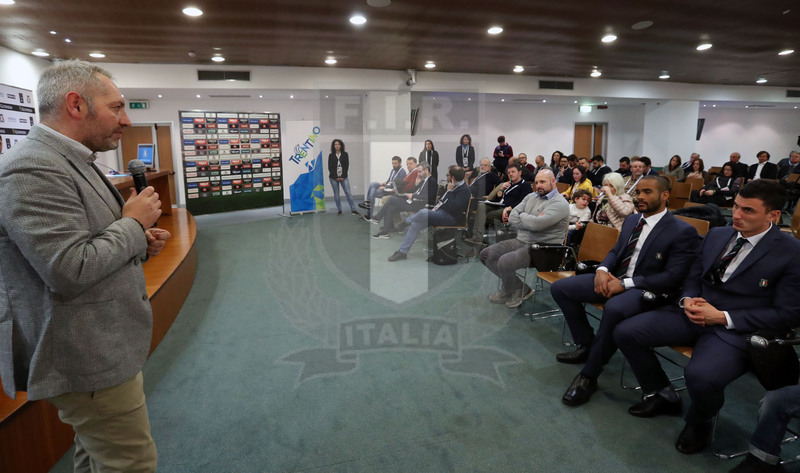 Roma, Stadio Olimpico 09/02/2019, conferenza stampa di presentazione e sigla dell’accordo Fir-Telethon,