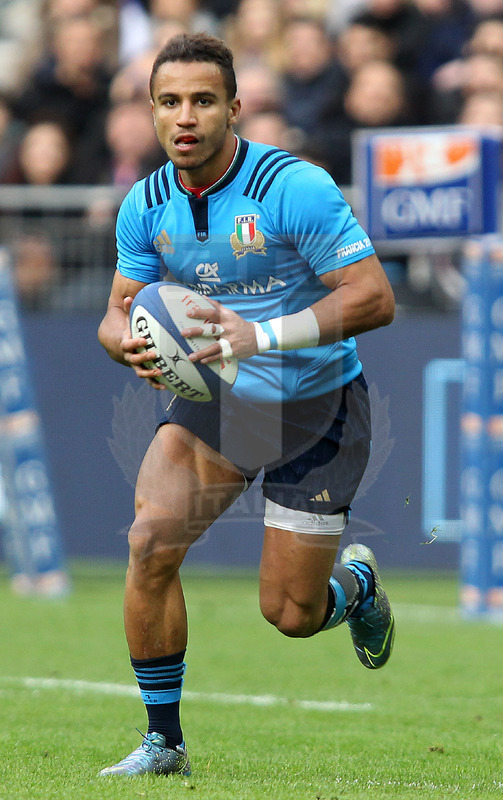Rbs Sei Nazioni 2016, round 1, Parigi, Stade de France 06/02/2016, Francia v Italia, David Odiete. Foto Daniele Resini/Fotosportit