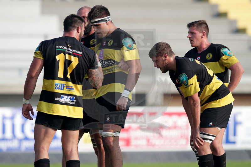 Continental Shield 2017-2018, Viadana, Stadio Zaffanella, 14-10-2017, Rugby Viadana v Cdul. La delusione dei giocatori del Viadana. Foto: Roberto Bregani/ Fotosportit