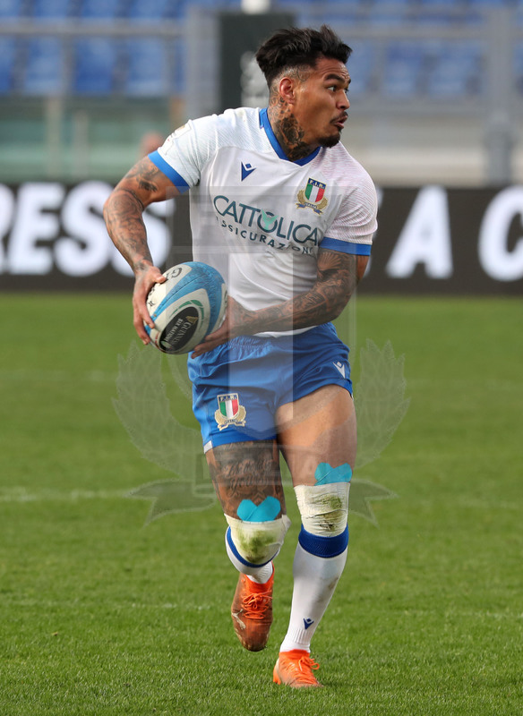 Guinness Sei Nazioni 2021, Round 1, Roma, stadio Olimpico 06/02/2021, Italia v Francia, Monty Ioane. Foto Daniele Resini/Fotosportit