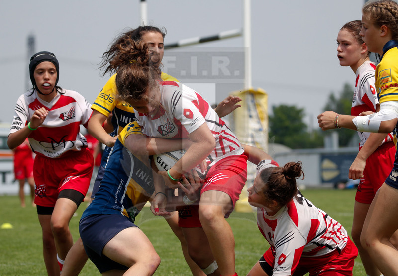 Finali Trofeo Interregionale U16 e Coppa Italia Femminile Seniores Femminile "Trofeo Rebecca Braglia", Calvisano (BS), Pata Stadium, 2-3 Giugno 2018. Una fase dell\