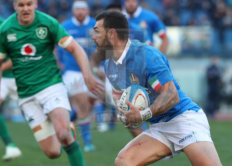 Guinness Sei Nazioni 2019, Round 3, Roma, stadio Olimpico 24/02/2019, Italia v Irlanda, Jaiden Hayward.Foto Daniele Resini/Fotosportit
