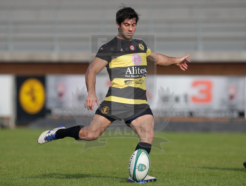 Continental Shield 2017-2018, Viadana, Stadio Zaffanella, 14-10-2017, Rugby Viadana v Cdul. Javier Rojas alla trasformazione. Foto: Roberto Bregani/ Fotosportit
