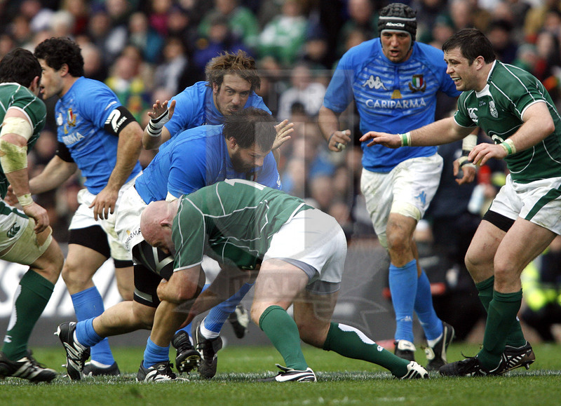 Rbs Sei Nazioni 2008, Dublino, Croke Park 02/02/2008, Irlanda v Italia, Foto Daniele Resini/Fotosportit