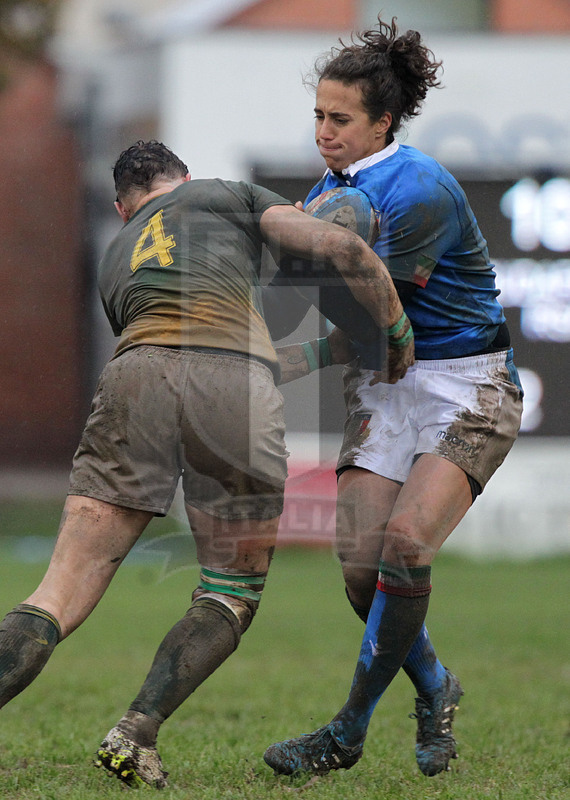 Cattolica Test Match Donne, Prato, stadio Chersoni 25/11/2018, Italia Donne v Sudafrica Donne, Manuela Furlan difende palla. Foto Daniele Resini/Fotosportit