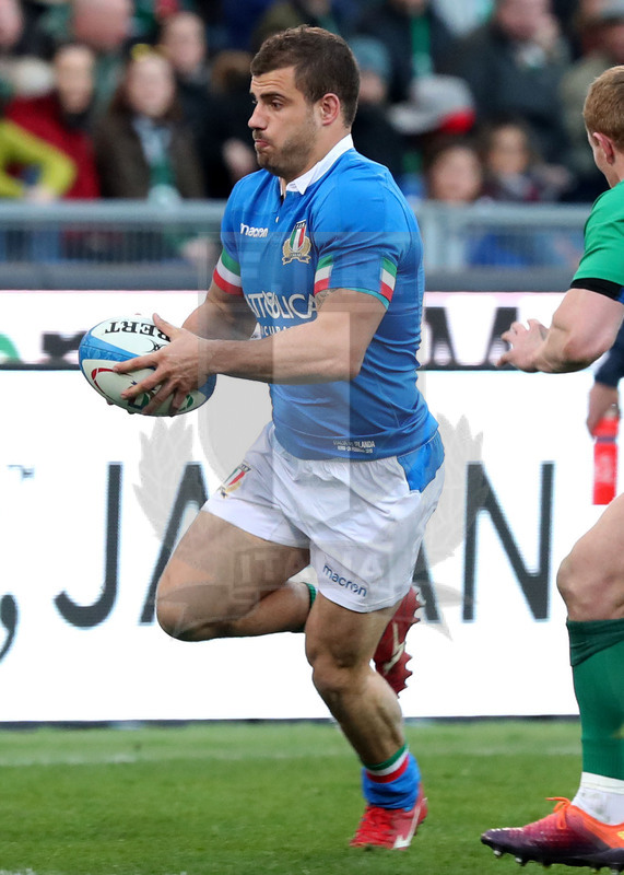 Guinness Sei Nazioni 2019, Round 3, Roma, stadio Olimpico 24/02/2019, Italia v Irlanda, Tommaso Castello. Foto Daniele Resini/Fotosportit