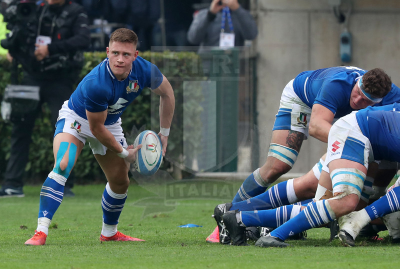 Autumn Nations Series 2021, Treviso, stadio di Monigo 13/11/2021, Itallia v Argentina, Stephen Varney apre palla. Foto Daniele Resini/Fotosportit