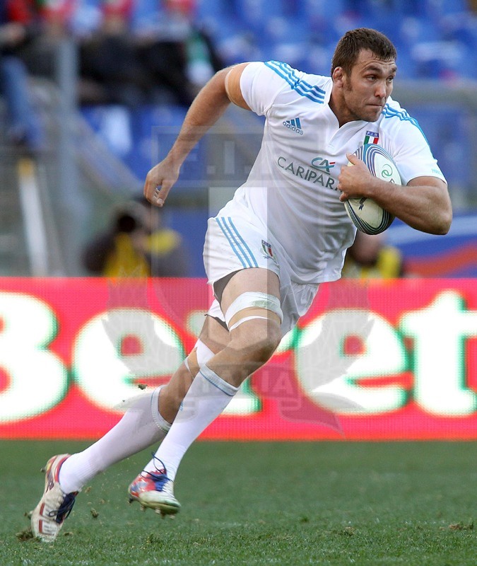 Sei Nazioni 2013, Roma, stadio Olimpico, Italia v Francia, Quintin Geldenhuys.