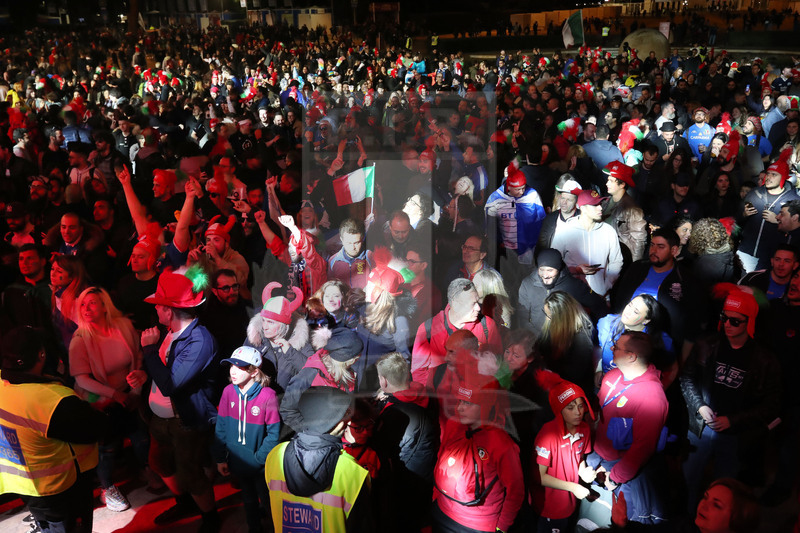 Guinness Sei Nazioni 2020, Round 3, Roma, Stadio Olimpico 22/02/2020, Italia v Scozia, "Terzo tempo" al Peroni village con gli Azzurri,