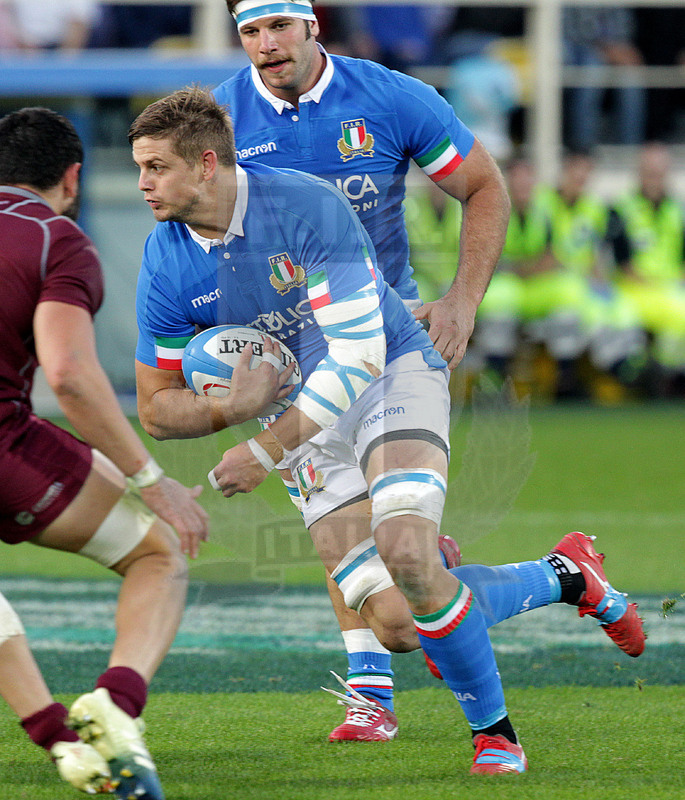 Cattolica Test Match 2018, Firenze, stadio Artemio Franchi 10/11/2018, Italia v Gorgia, una carica di Johan Meyer. Foto Daniele Resini/Fotosportit