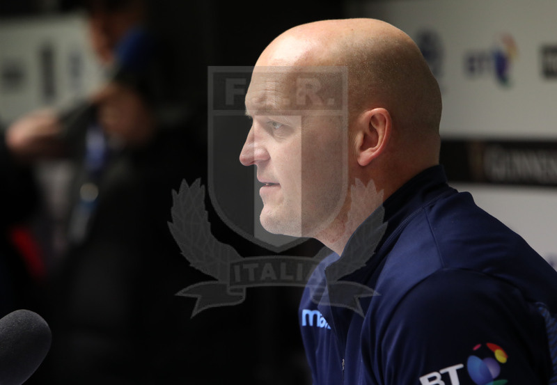 Guinness Sei Nazioni 2018, Round 1, Edimburgo, Murrayfield 02/02/2019, Scozia v Italia, conferenza stampa post partita con Gregor Townsend. Foto Daniele Resini/Fotosportit