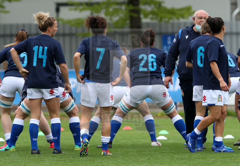 Sei Nazioni Donne 2021, Parma, stadio Lanfranchi 10/04/2021, Italia v Inghilterra, warm - up, esercizi di riscaldamento. foto Daniele Resini/Fotosportit