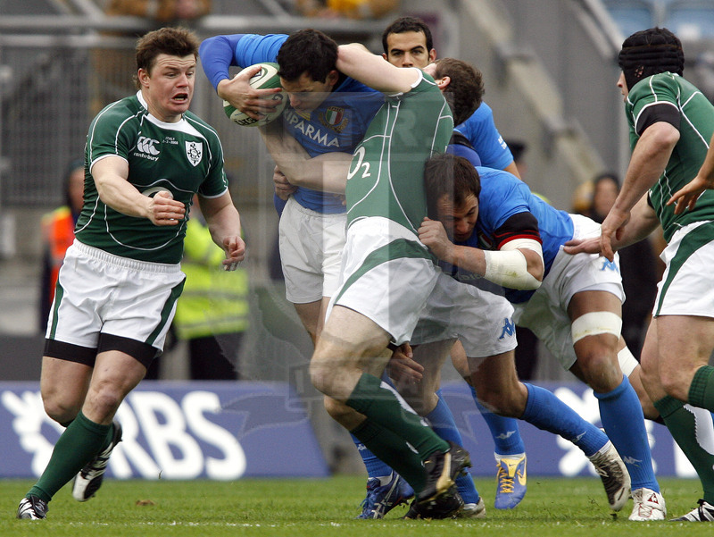 Rbs Sei Nazioni 2008, Dublino, Croke Park 02/02/2008, Irlanda v Italia, Foto Daniele Resini/Fotosportit
