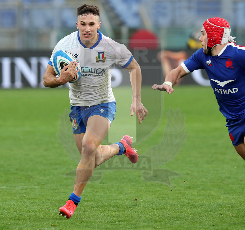 Guinness Sei Nazioni 2021, Round 1, Roma, stadio Olimpico 06/02/2021, Italia v Francia, Jacopo Trulla. Foto Daniele Resini/Fotosportit