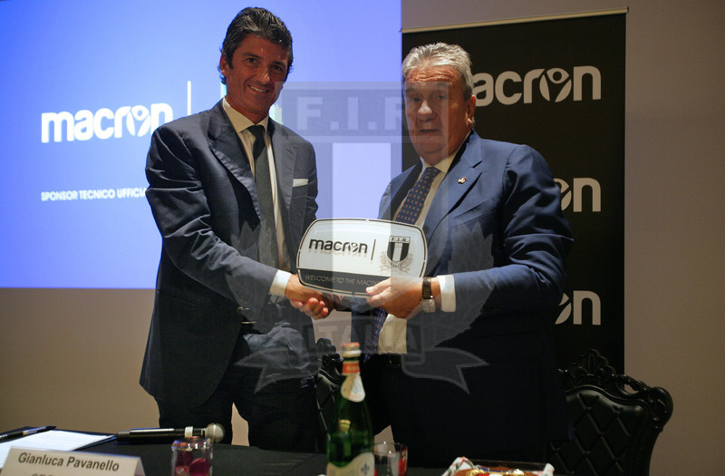 Milano, presentazione del nuovo sponsor tecnico Fir, Milano, NHOW Hotel 03/07/2017, Gianluca Pavanello, ad di Macron e il Presidente federale Alfredo Gavazzi. Foto Daniele Resini/Fotosportit