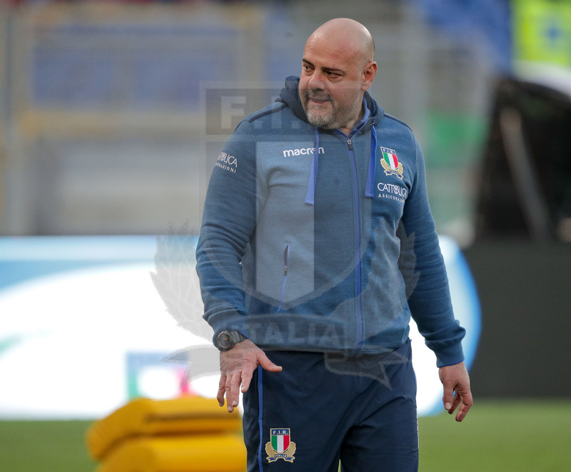 Guinness Sei Nazioni 2016, Round 2, Roma, Stadio Olimpico, 9/02/2019, Italia v Galles. Giampiero De Carli durante il warm-up. Foto Roberto Bregani/Fotosportit