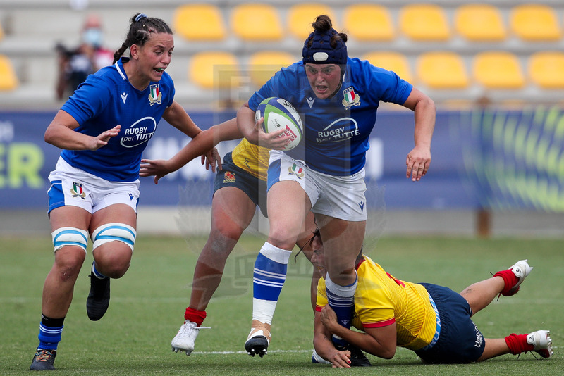 Rugby World Cup 2021 Women, Qualifier, Parma, stadio Lanfranchi 25/09/2021, Italia Donne v Spagna Donne, Melissa Bettoni con Valeria Fedrighi in sostegno. Foto Roberto Bregani/Fotosportit