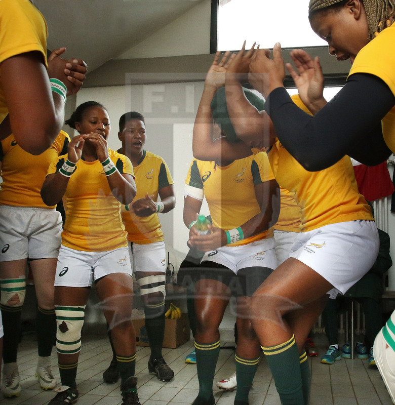 Cattolica Test Match Donne, Prato, stadio Chersoni 25/11/2018, Italia Donne v Sudafrica Donne, la balli della squadra sudafricana in spogliatoio prima del match. Foto Daniele Resini/Fotosportit