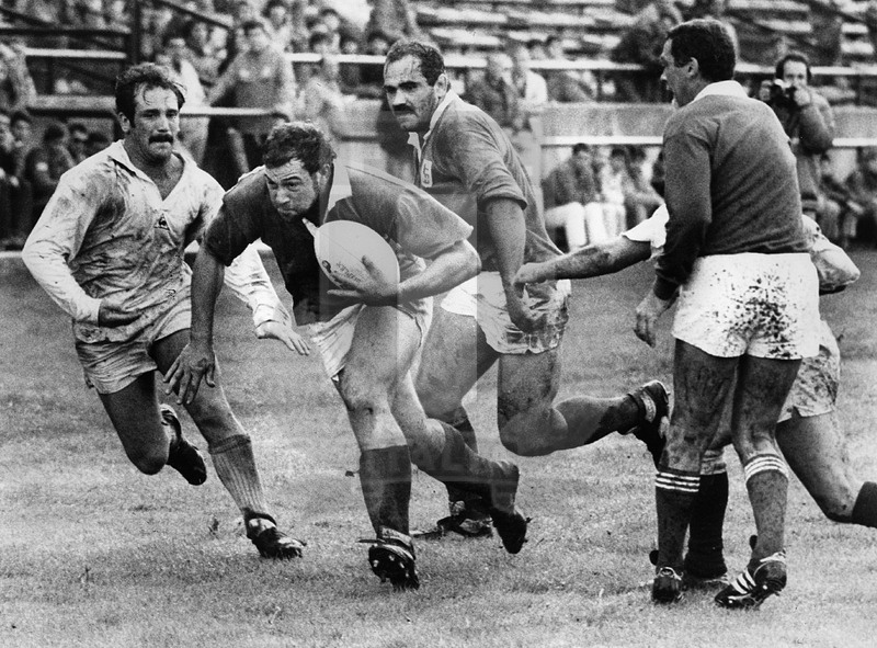 Tour della Nazionale maschile in Argentina 1989, Mar de la Plata, Stadio José María Minella 08/06/1989, Mar de Plata v Italia, Trevisiol con Guido Rossi in sostegno.