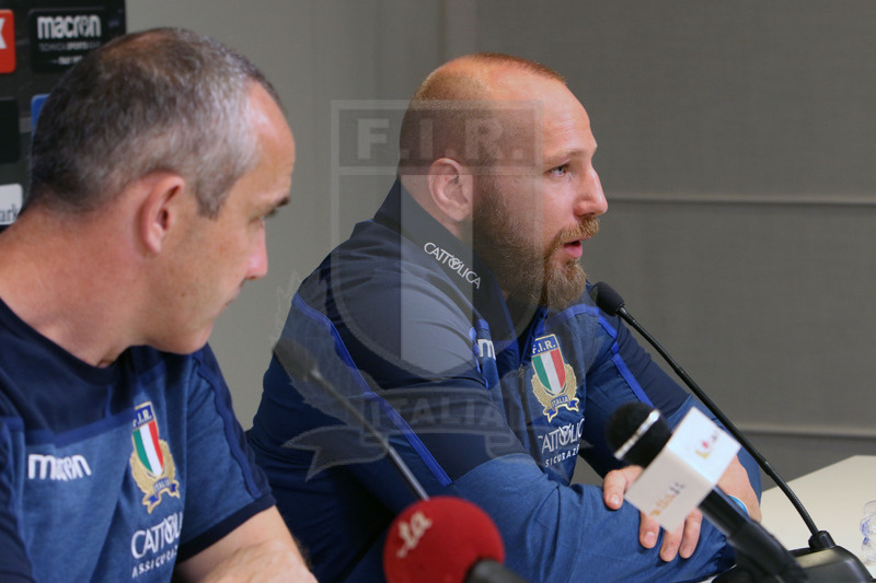 Cattolica Test Match 2018, Firenze, stadio Artemio Franchi 10/11/2018, Italia v Gorgia, conferenza stampa a fine match, Foto Daniele Resini