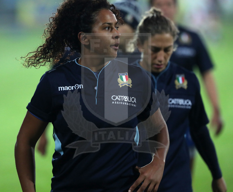 Guinness Sei Nazioni Donne 2020, Round 5, Parma, Cittadella del Rugby 01/11/2020, Italia Donne v Inghilterra Donne, warm up, Giada Franco e Sofia Stefan. Foto Daniele Resini/Fotosportit