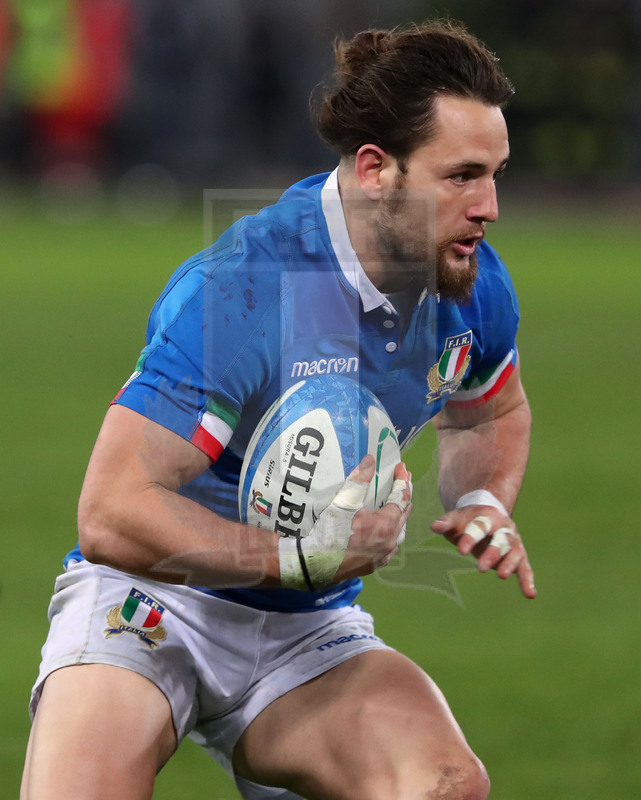 Guinness Sei Nazioni 2019, Round 2, Roma, Stadio Olimpico 09/02/2019, Italia v Galles, Michele Campagnaro. Foto Daniele Resini/Fotosportit