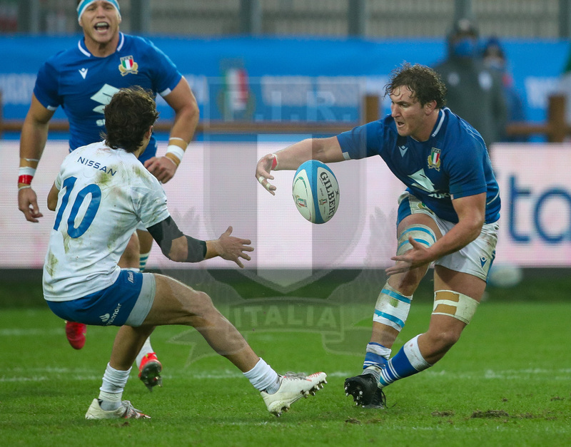 Autumn Nations Series 2021, Parma, Stadio Lanfranchi, 20-11-2021, Italia vs Uruguay. Michele Lamaro e Felipe Etcheverry a caccia dell\