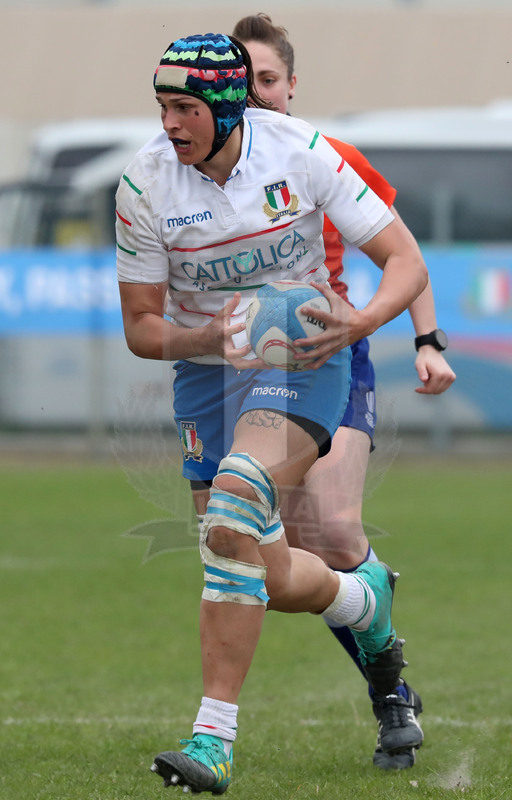 Guinness Sei Nazioni 2019 Donne, Padova, stadio Plebiscito 17/03/2017, Italia Donne v Francia Donne, una carica di Giordana Duca. Foto Daniele Resini/Fotosportit
