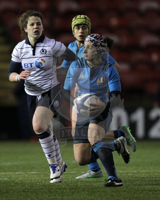 RBS Sei Nazioni 2017, Cumbernauld, Broadwood Stadium 17/03/2017 Scozia Donne v Italia Donne, Michela Sillari. Foto Daniele Resini/Fotosportit