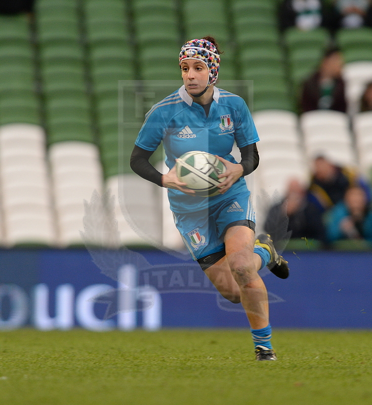 Sei Nazioni femminile 2014, Dublino, Aviva Stadium, 08-03-2014, Irlanda v Italia, Michela Sillari, foto: Massimiliano Pratelli