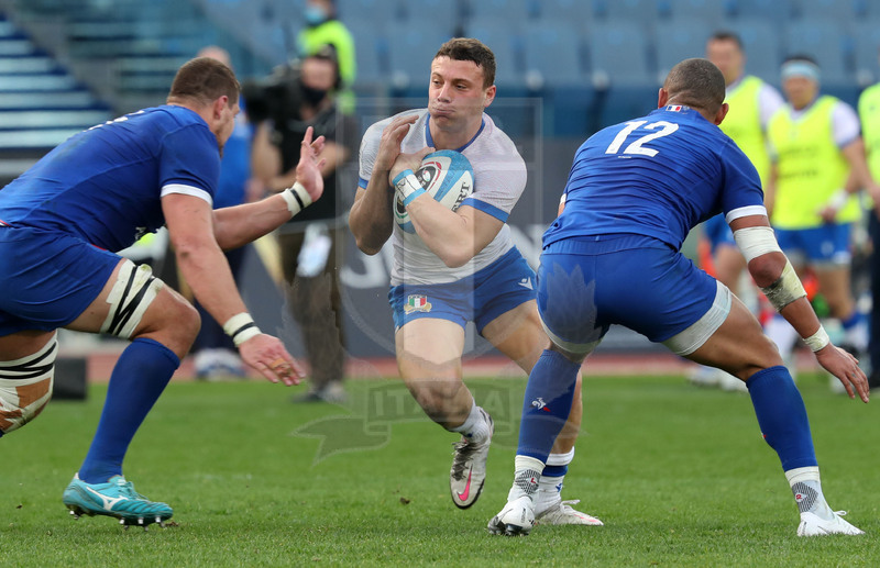 Guinness Sei Nazioni 2021, Round 1, Roma, stadio Olimpico 06/02/2021, Italia v Francia, JPaolo Garbisi nel\
