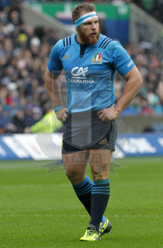 RBS Sei Nazioni 2017, Edimburgo, Murrayfield stadium 18/03/2017, Scozia v Italia, Andrea Lovotti. Foto Daniele Resini/Fotosportit