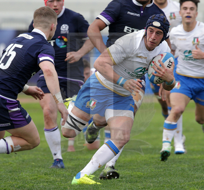 Natwest Sei Nazioni U20 2018, round 5, Bari, stadio della Vittoria 16/03/2018, Italia U20 v Scozia U20, Michelangelo Biondelli. Foto Daniele Resini/Fotosportit