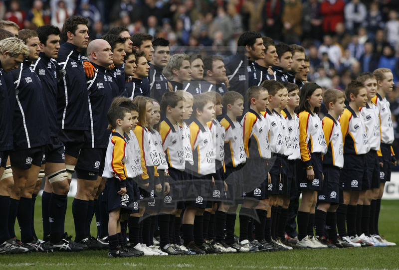 Rbs Sei Nazioni 2007, Edimburgo, Murrayfield 24/02/2007, Scozia v Italia, la squadra scozzese all\