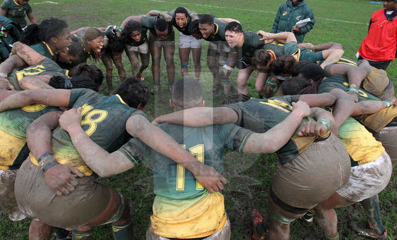 Cattolica Test Match Donne, Prato, stadio Chersoni 25/11/2018, Italia Donne v Sudafrica Donne, la preghiera della squadra sudafricana dopo il match. Foto Daniele Resini/Fotosportit