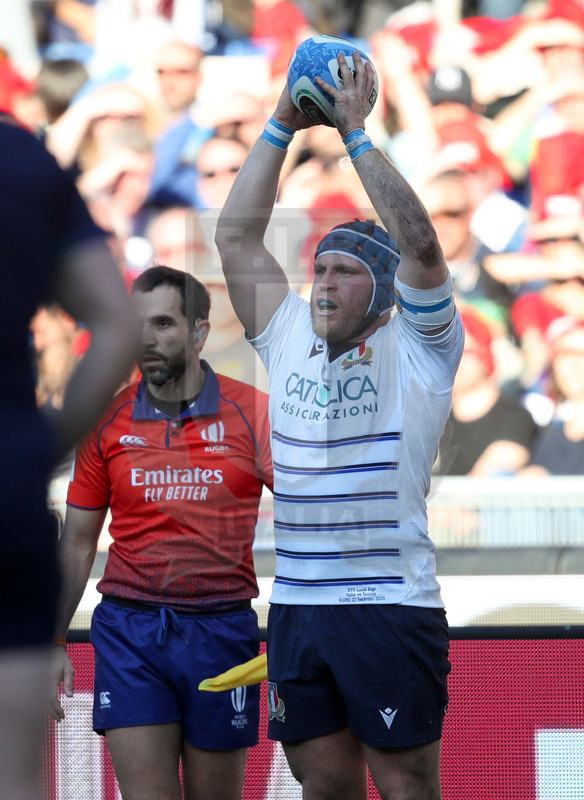 Guinness Sei Nazioni 2020, Round 3, Roma, Stadio Olimpico, 22/02/2020, Italia v Scozia. LucaBigi lancia in touche. Foto Roberto Bregani/Fotosportit