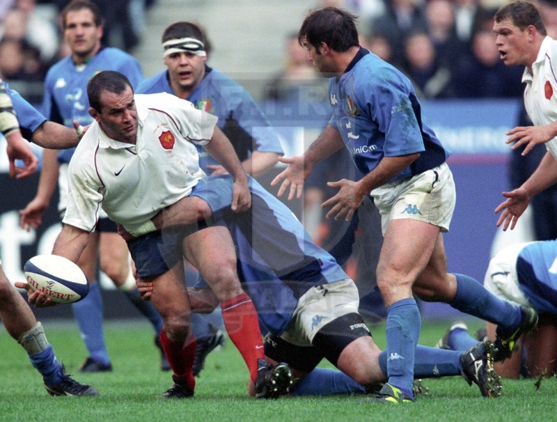 Sei Nazioni 2002, Parigi, Stade de France 2002/02/02, il pilone francese Jaques Crença. Foto Daniele Resini/Fotosportit