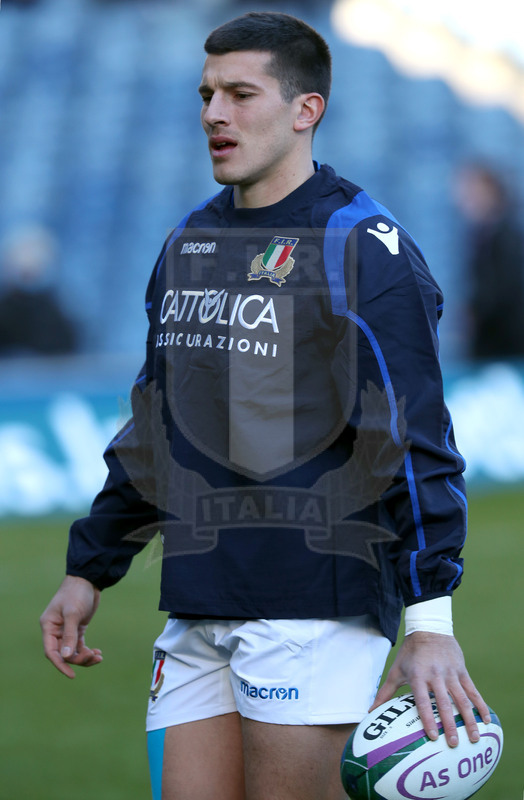 Guinness Sei Nazioni 2018, Round 1, Edimburgo, Murrayfield 02/02/2019, Scozia v Italia, warm up degli Azzurri, Tommaso Allan. Foto Daniele Resini/Fotosportit
